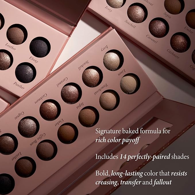 LAURA GELLER NEW YORK The Delectables Timeless Tones Baked Eyeshadow Palette | 14 Pigmented Eyeshadows Blendable Everyday Look