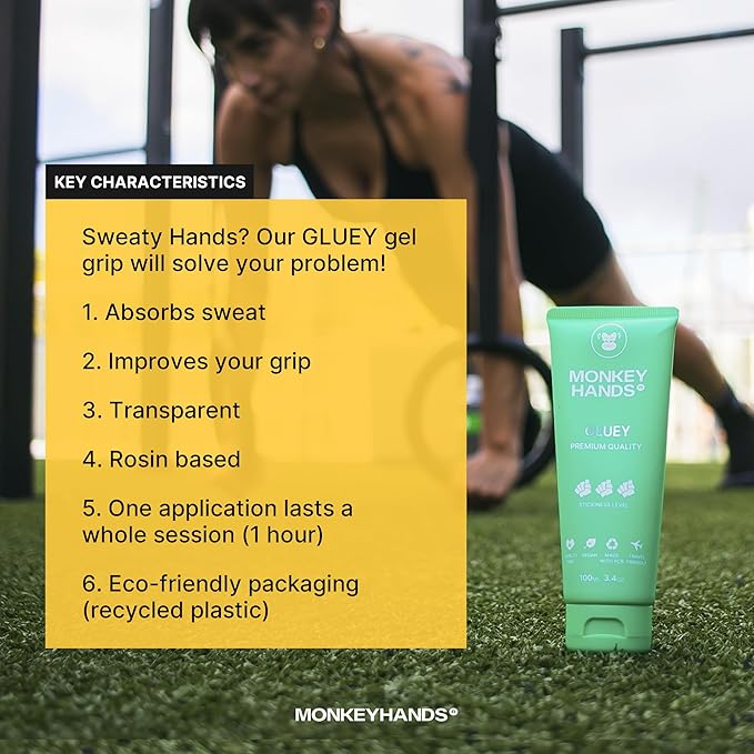 MONKEY HANDS MonkeyHands Gel Grip Pole Dance, Calisthenics, Rings, Parkour, Gymnastics, Padel, Tennis and More - High Performance - Skin Friendly, Vegan, Without Parabens and Petrolatum - 100ml.