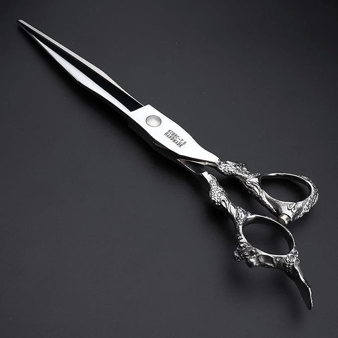 5.5/6 /7 Inch Purple Dragon Knight Professional Japanese Hair Scissors Barber Scissors Set (7.5 inch Cutting)