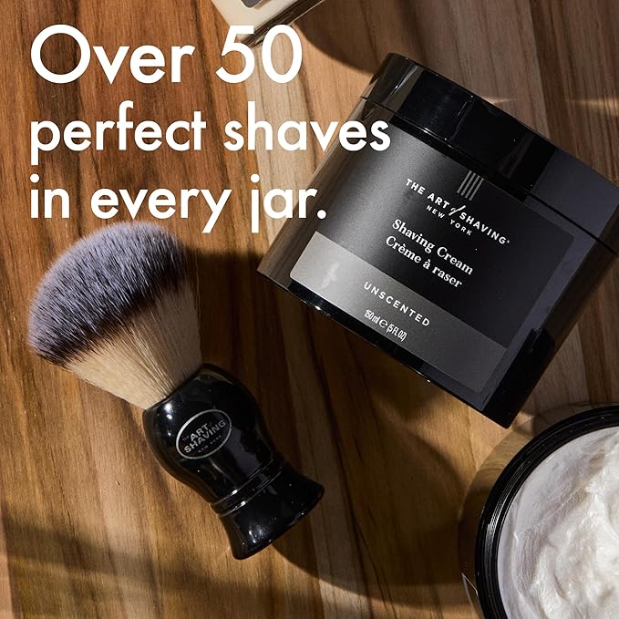 The Art of Shaving Unscented Shaving Cream for Men - Beard Care, Protects Against Irritation and Razor Burn, Clinically Tested for Sensitive Skin, 5 Fl Oz (Pack of 1)