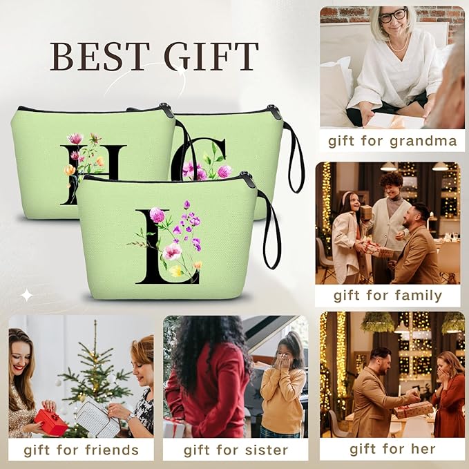 Birthday Friendship Bridesmaid Team Gifts for Employees Women Mom Aunt Daughter Teenage Girl Personalized Make up Cosmetic Bag Travel with Mirror Mothers Day Christmas Graduation L