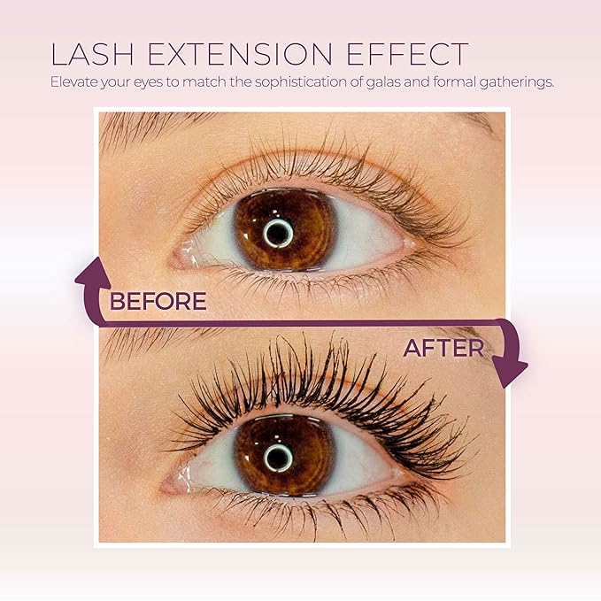 Blinc Lash Extension Tubing Mascara – Striking Length & Definition, Curling, Longwear, Smudge & Flake Proof, Nourishing, Sensitive Eyes Safe, Washable, Vegan