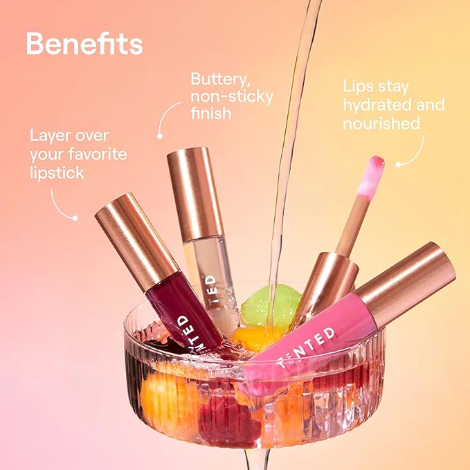 Live Tinted Softgloss Juicy Lip Gloss For Women – Hydrating Non-Sticky Lip Gloss with Hyaluronic Acid, Coconut Oil & Shea Butter – Sheer, Juicy Shine – Raspberry Rose .88 Oz