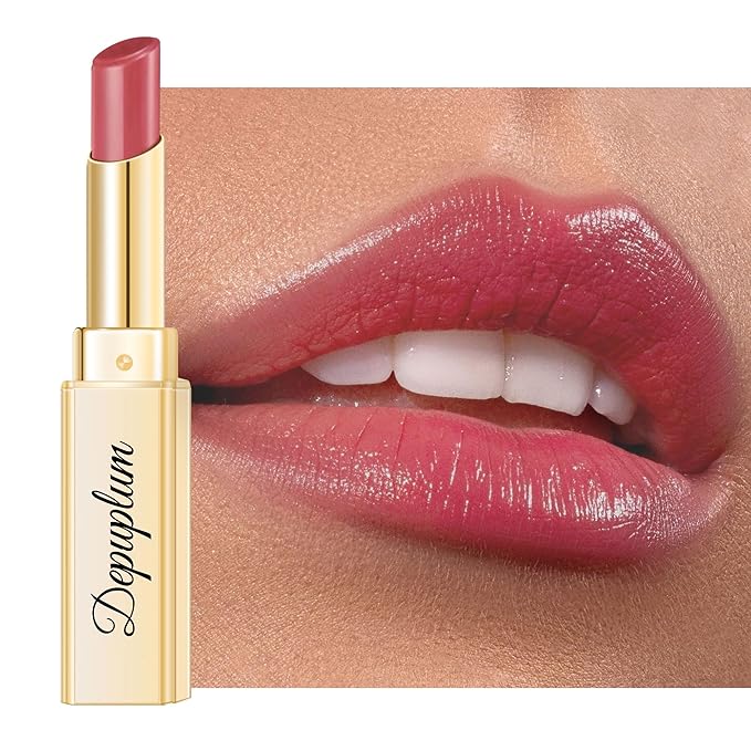 Pink Lipstick for Women Hydrate Glossy Lipstick Moisture Lip Gloss Sheer-Medium Coverage ShineTinted Lip Balm for Dry Lips,DM96 Dusty Pink