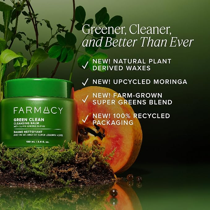 Farmacy Melt & Moisturize Duo - Travel Size Skin Care Set with Green Clean Makeup Remover Balm & Honey Halo Moisturizer Face Cream - Cleanses Skin & Hydrates for a Plump, Dewy Glow (2 Count)
