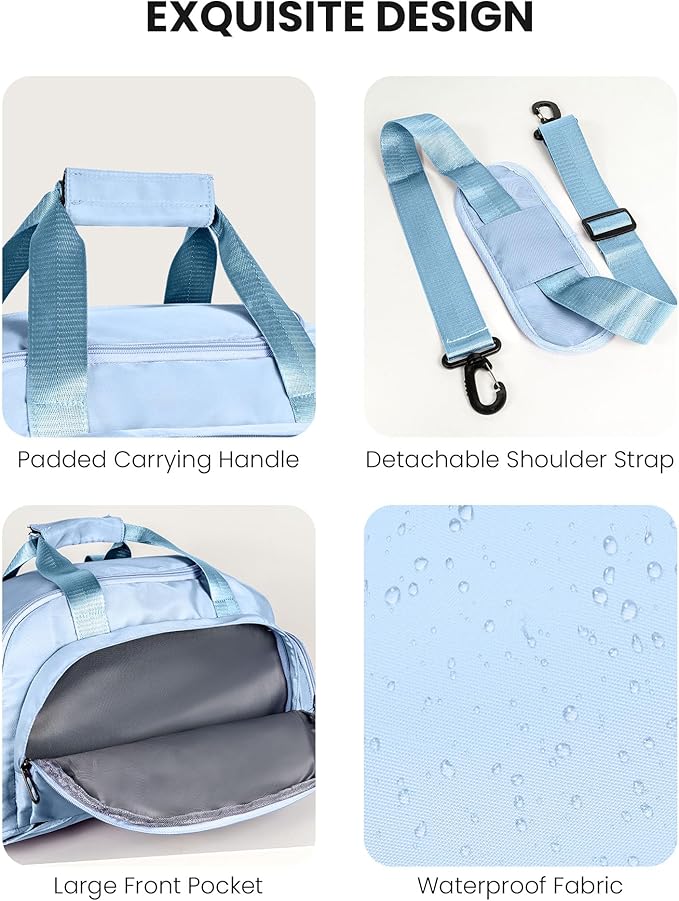 Tween Girls Trendy Stuff, Initial Gym Bags with Shoe Compartment, Dance Bag for Girls, Monogram Kid Overnight Bags, Ballet Sport Gymnastics Cheer Travel Duffle Tote (Letter E)