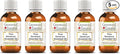 Greenwood Essential Pure Geranium Essential Oil (Pelargonium graveolens) Steam Distilled (Pack of Five) 100ml X 5(16.9 oz)