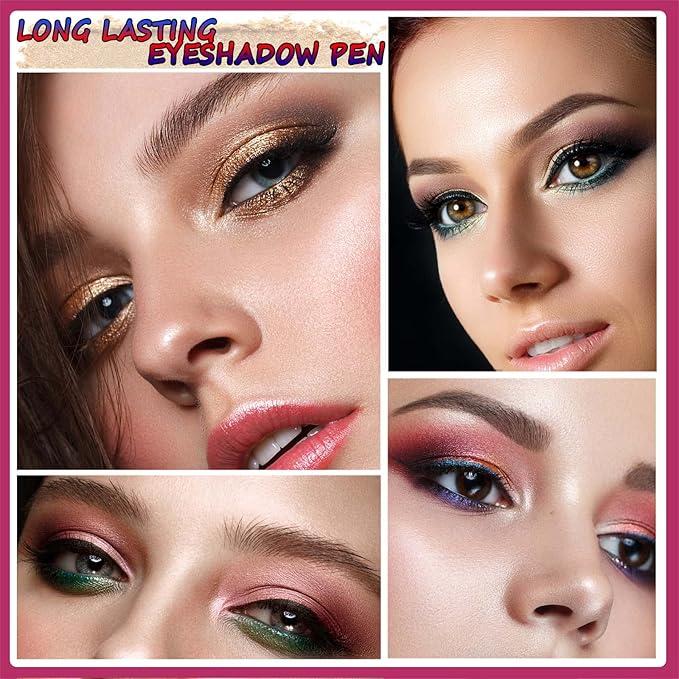 2 in 1 Orange Copper Eyeshadow Pencil, Cream Smooth Shimmer Eyeshadow Stick Crayon, Hypoallergenic Multi-Dimensional Waterproof Long Lasting Eye Shadow Highlighter Stick Eye Liner(Copper Shimmer #05)