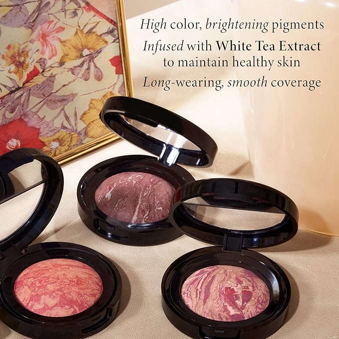 LAURA GELLER NEW YORK Baked Blush-n-Brighten Marbleized Blush for Cheeks - Beachy Horizon - Natural Finish
