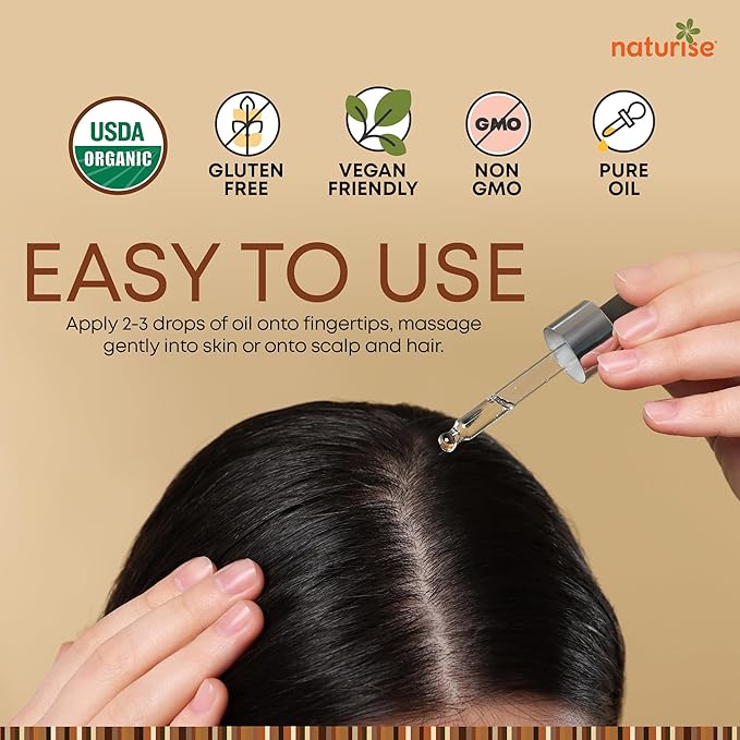 USDA Organic Argan Oil for Hair & Skin – 100% Pure Argan Oil of Morocco for Face, Skin Moisture & Hair Growth – Vegan, Non-GMO, Cold Pressed & Unrefined Oils in Glass Bottle (4 fl. oz.)