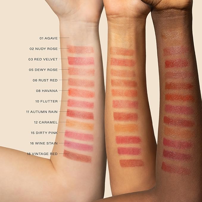 Melixir Vegan Lip Butter (12 Colors), Hydrating Tinted Lip Balm Stick, Bee-Free, Petrolatum-Free, Plant-Based, Moisturizes Dry & Chapped Lips With Shea Butter, Sheer, Natural Finish - #03 Red Velvet