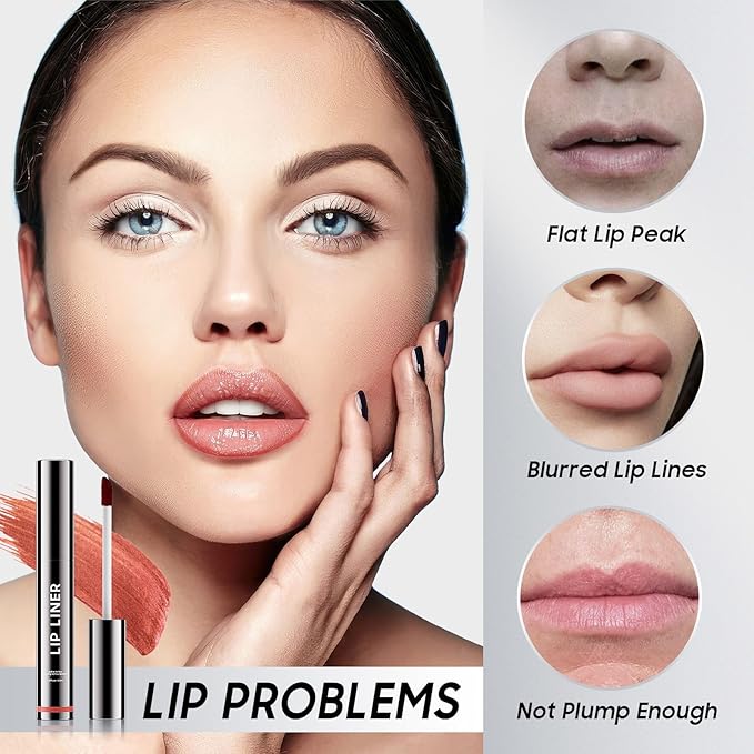 Peel Off Lip Stain Natural Lip Color - Waterproof Lip Liner Stain for Women All Skin Types, Lip Liner Long Lasting Transfer Proof & Smudge-Proof Moisturizing Easy to Use (Rose)