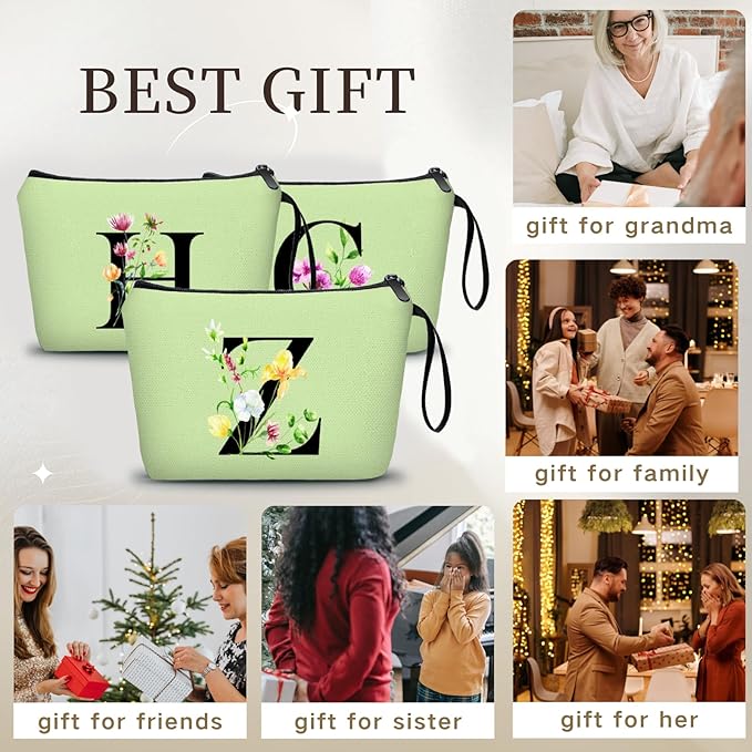 Happy Birthday Friendship Bridesmaid Team Gifts for Employees Women Mom Girl Daughter Teenage Personalized Make up Cosmetic Bag Travel with Mirror Mothers Day Christmas Graduation Z