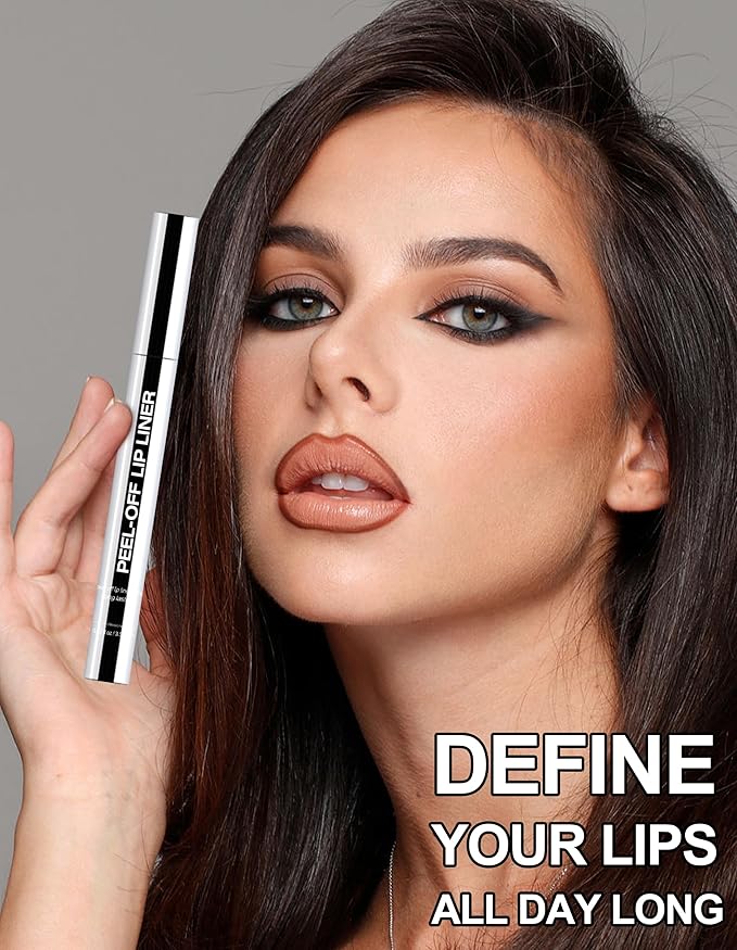 Erinde Matte Finish Peel Off Lip Stain, Long Lasting Tattoo Lip Liner, Waterproof Transfer Proof, Non-Stick Cup Nude Lip Stain Lipliner, 06