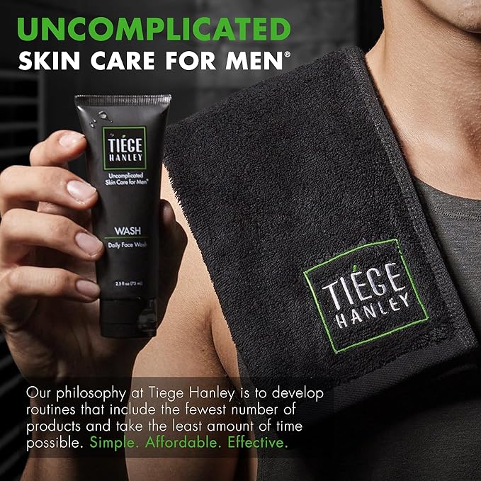 Tiege Hanley Skin Care Set for Men, Rejuvenation Routine, System Level 5, Face Wash, Scrub, Moisturizers, Eye Cream, Serum, Clay Mask, & Retinol Stick for Healthy Skin, Men’s Skin Care, 8 Piece Kit
