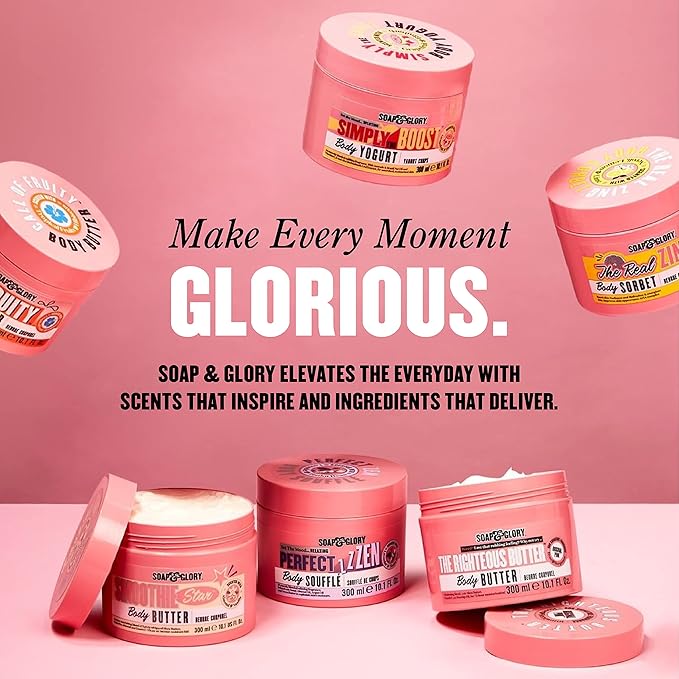 Soap & Glory Original Pink Moisturizing Body Lotion Pump - Lightweight Body Moisturizer for Dry Skin - With Shea Butter, Vitamin E & Aloe Vera for Soft, Hydrated Skin - Rose & Bergamot (16.9 fl oz)