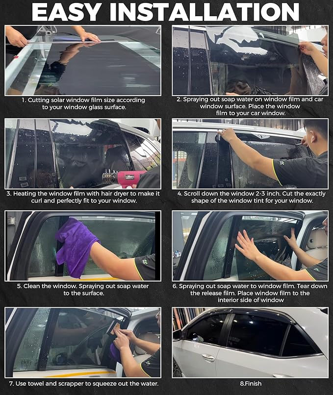 RP Remarkable Power Car Window Tint Film 15% VLT, 36" in x 30' FT UVR 99% Heat& UV Block, Scratch Resistant, undisturbed Signal, Privacy Film for Windshield, Professional Auto Car Tint Roll
