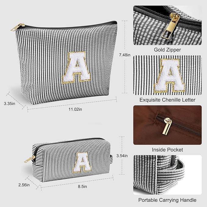 YOOLIFE Mothers Day Gifts for Mom, Makeup Bag Pouch for Sister Friend Female Her Mom | Birthday Gifts for Women Ever Mom In Law | Makeup Storage Bag Makeup Bag Set Bridesmaid Cosmetic Bag Black O