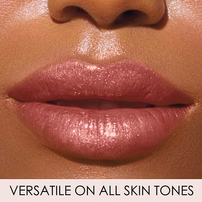 LONDONTOWN Gossamer, Peachy Beige, Plush Shine Lip Gloss Tube, Deep Hydrating High Shine Sheer Tint Non-Sticky Conditioning Balm