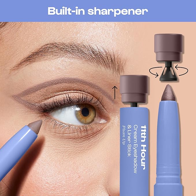 ALLEYOOP 11th Hour Waterproof Cream Eyeshadow Stick – Long-Lasting Eye Shadow Pencil & Eyeliner, Cream to Powder Stick & Highlighter – Smudge-Proof Eyeshadow Shimmer, Penny Passion Shimmer