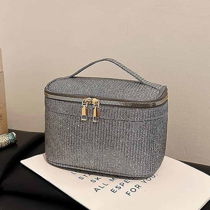EURYNOME Makeup Bag with Custom Letter Z, Water-Resistant Travel Organizer Pouch, (8.3x5.1x5.1 Inch) Cosmetic Case for Women