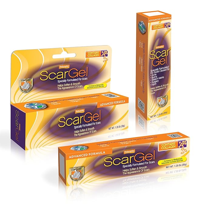Natureplex Scar Gel 1.25 oz (2 Pack) – Clinically Proven Formula for Old & New Scars – Reduces Appearance of Scars from Surgery, Burns, Acne, Injury & Stretch Marks