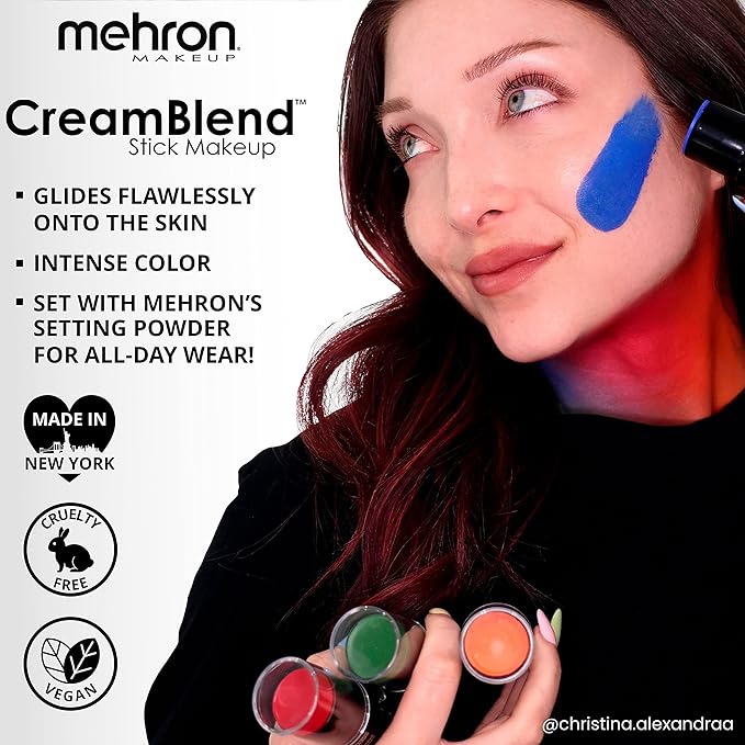 Mehron Makeup CreamBlend Stick | Face Paint, Body Paint, & Foundation Cream Makeup | Perfect for Halloween .75 oz (21 g) (Pastel Purple)