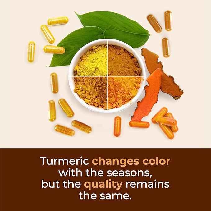 Turmeric Curcumin Supplement with Black Pepper Extract - High Potency Organic Turmeric 1400mg & 95% Curcuminoids for Joint & Digestive Health - Joint Support Supplement - 60 Vegan Curcuma Capsules