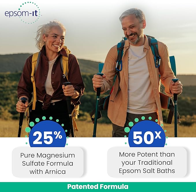 Epsom-It Soothing Nerve Lotion - Epsom Salt Magnesium Lotion, Topical Magnesium Cream with Capsaicin & Arnica to Provide Comfort for Legs, Knee and Feet, 8.0 oz., 2-Pack