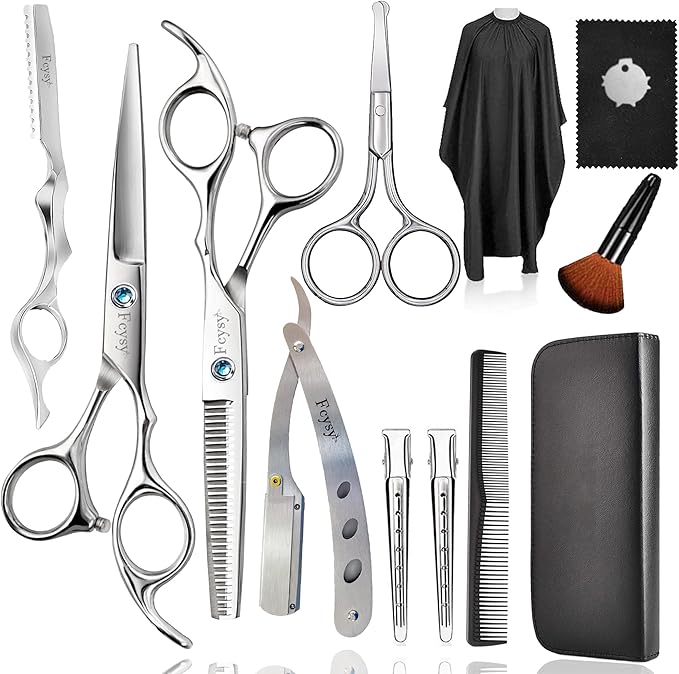 Hair Thinning Scissors Hair Cutting Scissors Kit, Fcysy Tijeras De Peluqueria Profesional Hair Trimming Scissors Haircut Scissors Blending Shears Set, Baber Shears Layering Scissors Hair Accessories