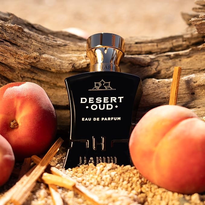 H HABIBI Desert Oud Perfume for Men - 2.5 oz (75ML) Long Lasting Arabian Cologne, Bold Floral Woody Men Perfume, Luxury Fragrance Gift for Special Occasions