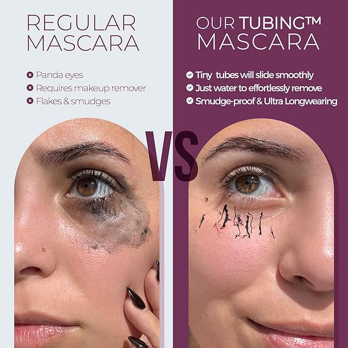 Blinc Amplified Tubing Mascara – Soft-Glam Volume & Definition, Longwear, Smudge & Flake Proof, Natural Bamboo Blend, Sensitive Eyes Safe, Washable