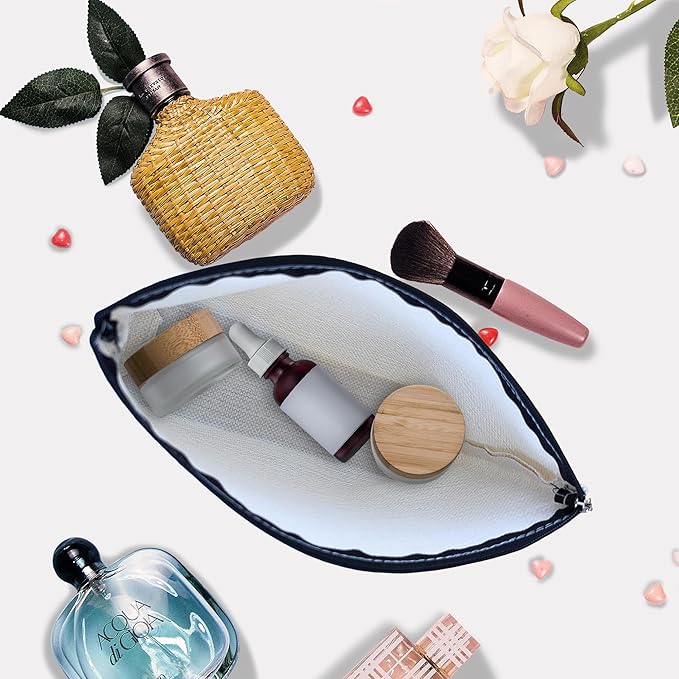 Floral Watercolor Painting Cosmetic Bag Mini Portable Travel Toiletry Bag Organizer Makeup Brushes Aesthetic Accessories Waterproof Storage Bag for Women