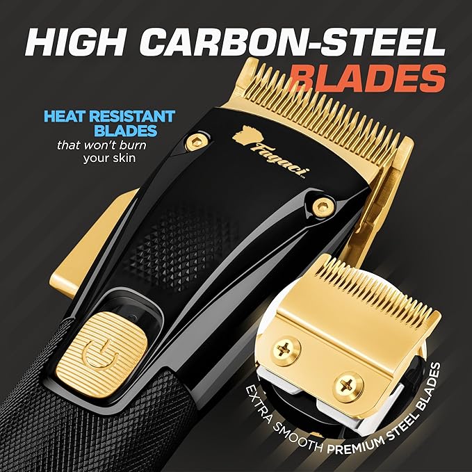 Fagaci Professional Hair Trimmer & Hair Clippers Set with Precise Cutting, Cordless Hair Clippers for Men Professional, Barber Clippers, Hair Trimmers for Men, Hair Clippers Cordless 440C Blades