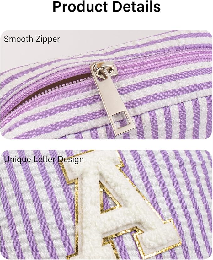 LETGO Gifts for Girls Teen Girl - Pink Preppy Makeup Bag Best Friend Birthday Gifts Teacher Gifts for Women Wedding Gifts Bridesmaid Gifts Daughter Teacher Wife Gifts Teen Girl Gifts