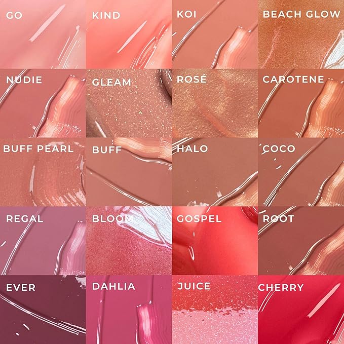 FITGLOW Beauty Lip Colour Serum | Hydrating Lip Gloss | Plumping Anti-Aging Lip Treatment | Natural Shine with Pomegranate Sterols & Collagen | Buildable Color for Dry Chapped Lips | Beach Glow - 10g