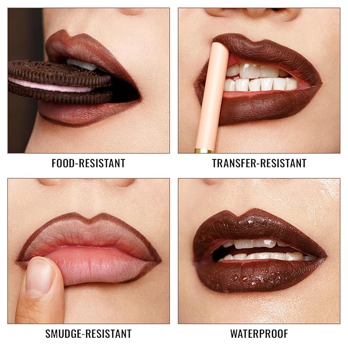 Oulac Waterproof Lipliner Pencil Set - Smooth and Creamy, Retractable Lip Makeup for Precision Application, Vegan & Cruelty-Free, LL06+LL08+10
