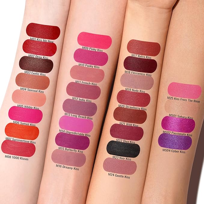 Oulac Matte Liquid Brown Lipstick for Women, Long Lasting Lipstick Waterproof Lip Stain, No Transfer, Creamy High Pigmented Formula with Rose Oil, Vegan & Cruelty-Free,Brown M03