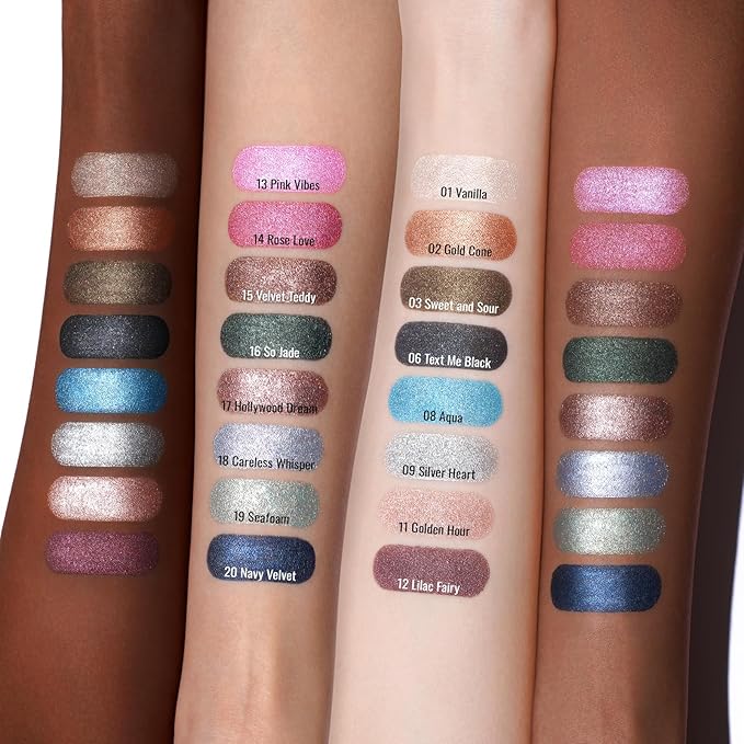 Oulac Waterproof Eye Shadow Stick Smooth and Long Lasting, Shimmering Glitter Finish, Blendable Eyes Makeup, Vegan & Cruelty-Free 1.25g, 18 Careless Whisper
