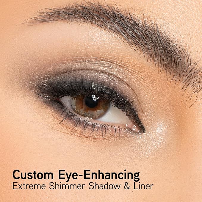 Physicians Formula Shimmer Strips Custom Eye-Enhancing Extreme Shimmer Shadow & Liner, Hypoallergenic Eyeshadow Palette with Reflective Liquid Powders – Nude Eyes