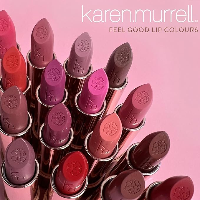 Karen Murrell Natural Lipstick - Lip Tint 46 Island Illusion - Sheer Buildable to Glossy Lip Tint - 100% Natural Ingredients, Moisturizes & Hydrates Lips - Paraben & Cruelty Free