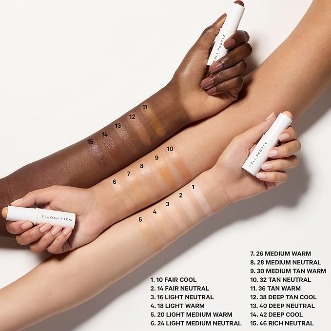 Well People Supernatural Complexion Stick Foundation + Concealer, Buildable, Light-to-Medium Coverage, Soft Matte Finish, Lightweight + Hydrating, Multi-Use, Vegan & Cruelty-Free, 38 Deep Tan Cool