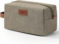 Janhavi Personalized Waterproof Make Up Bag, Engraved Initials & Wheat Ear,Travel Essentials Toiletries Men, Men's Accessories Storage, Mens Travel Bag Toiletry,Gifts for Boyfriends(Olive Green P)