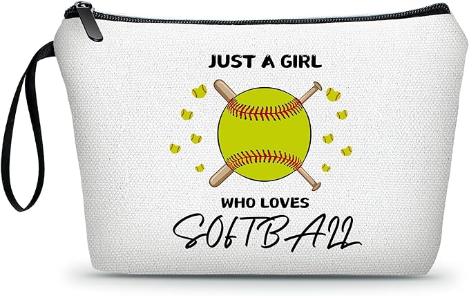 Softball Accessories for Girls,Graduation Gifts for Her,Softball Party Favors,Softball Cosmetic Bag,Softball Gift Bags,Birthday Gifts for Women Her Bff Bestie Best Friend Sister,Christmas