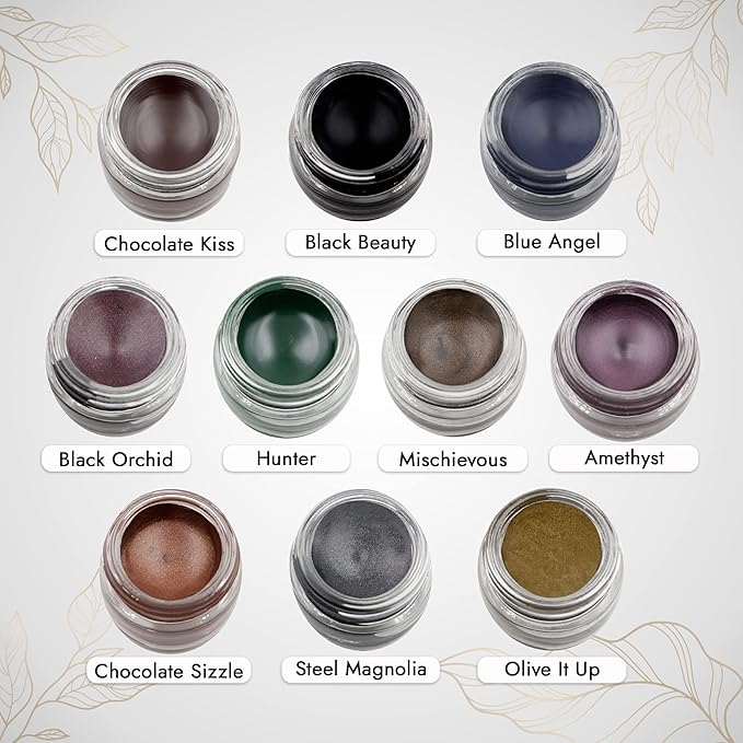 Mommy Makeup Waterproof Stay Put Gel Eyeliner Pot with Micropigments - Smudge-Proof, Long Lasting, Highly Pigmented Cream Eye Liner, 0.14 oz (Amethyst)
