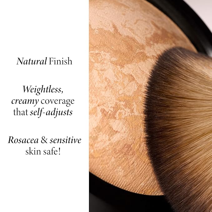 LAURA GELLER NEW YORK Award-Winning Baked Balance-n-Brighten To Go Travel Size Color Correcting Powder Foundation - Porcelain - Buildable Light to Medium Coverage - Demi-Matte Natural