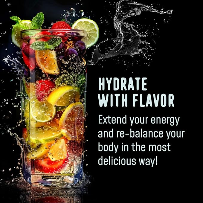 FlavCity Electrolytes Powder Packets - 28 Hydration Packets, Variety Pack - No Added Sugar - Hydration Powder with Real Fruit & Unrefined Sea Salt - Keto & Gluten-Free (28 Stick Packs)
