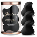 Original Beauty Blender Makeup Sponge Applicator for Powder, Cream & Liquid, Beauty Tools Puff, Streak Free Application, Vegan, Cruelty Free Made in USA, Black (3 Pieces)