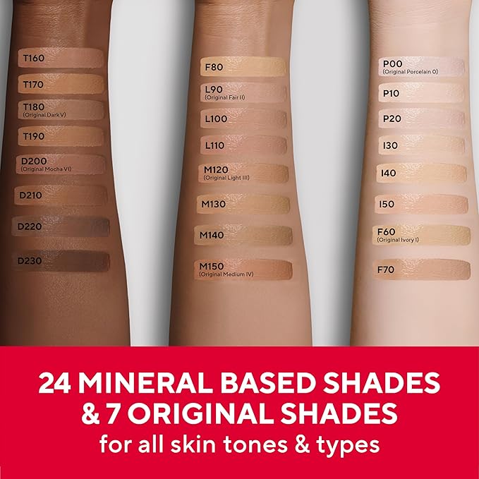 MIRABELLA - Invincible for All HD Liquid Foundation, Moisturizing Face Products for All Skin Types, Full-Coverage Lightweight Foundation Makeup, Moisturizing & Hydrating Beauty Care, Deep D210