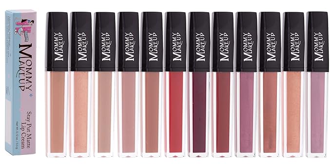 Mommy Makeup Stay Put Matte Lip Cream - Kiss-proof, Transfer-proof, Waterproof, Long Lasting Lipstick - Non-Drying Formula Infused with Vitamin E (Pennie)